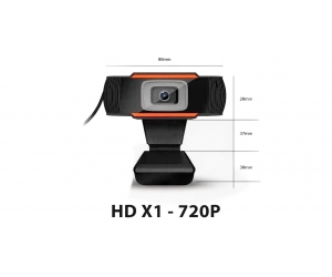 Webcam HD-X1 (FHD 720p 25fps, Tiêu cự cố định, Mic, USB 2.0, Kẹp)